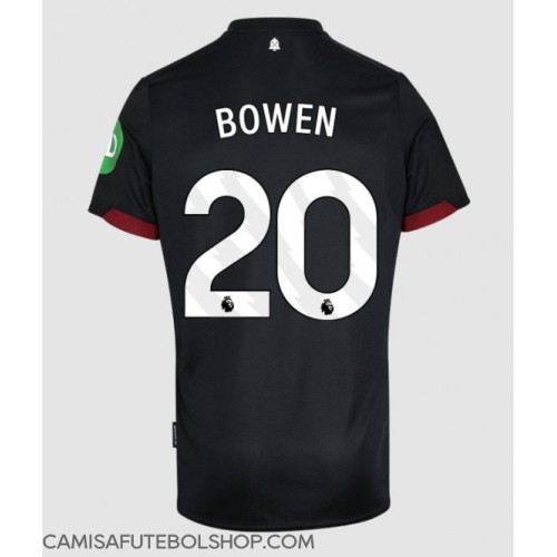 Camisa de time de futebol West Ham United Jarrod Bowen #20 Replicas 2º Equipamento 2024-25 Manga Curta